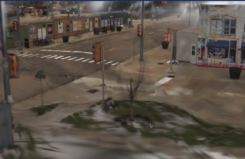 Scene completion visualization – depth map